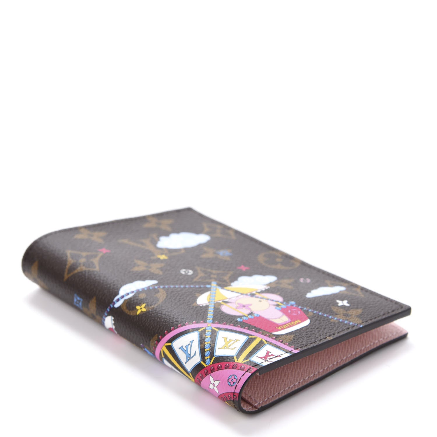 Louis Vuitton Monogram 2020 Christmas Animation Big Wheel Passport Cover Rose Ballerine 3 of 9