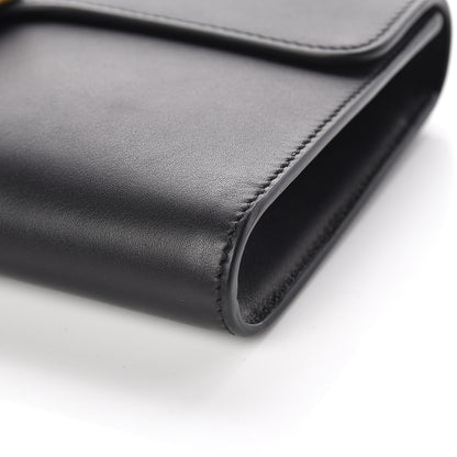 Gucci Calfskin Pearly GG Marmont Clutch Black 9 of 9