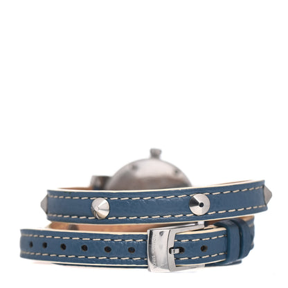 Louis Vuitton Stainless Steel Calfskin 28mm Tambour Triple Wrap Stud Quartz Watch Champagne 3 of 5