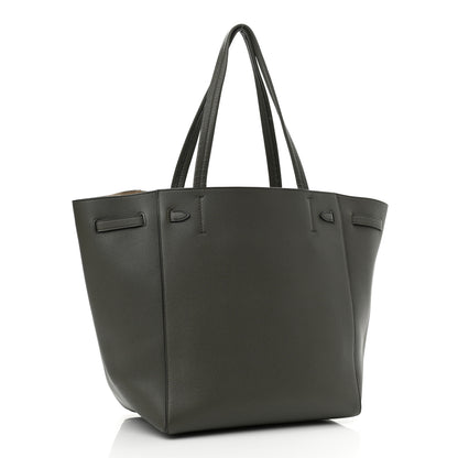 Celine Soft Grained Calfskin Small Belt Cabas Phantom Army Green 2 of 9