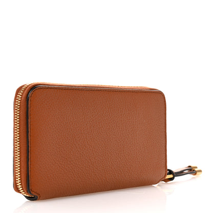 Chloe Grained Calfskin Marcie Long Zip Around Wallet Tan 3 of 8