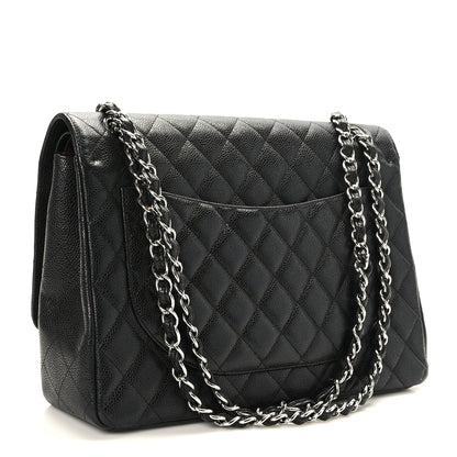 Chanel Caviar Quilted Maxi Double Flap Black 3 of 9