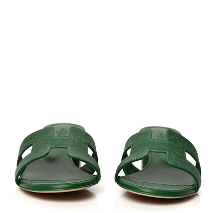 Hermes Epsom Oasis Sandals 37.5 Vert Cactus 2 of 8