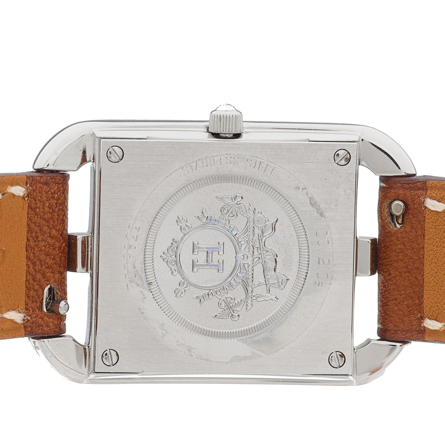 Hermes Stainless Steel Barenia 23mm Cape Cod Double Tour Quartz Watch Fauve 4 of 5