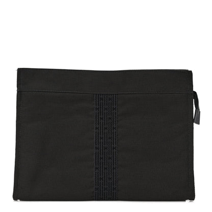 Hermes Canvas Herline Travel Cosmetic Pouch Grey 1 of 12