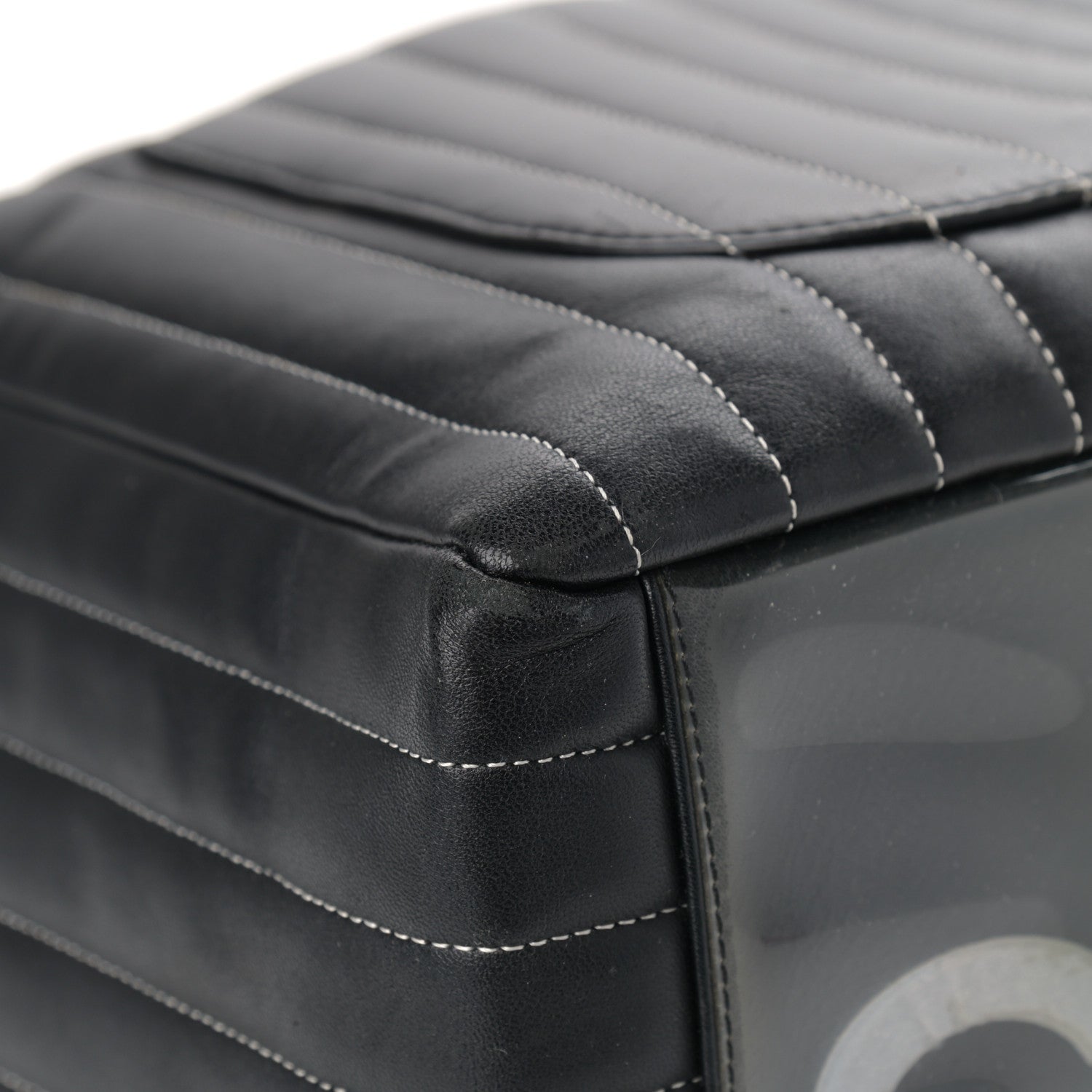 Chanel Lambskin Vertical Quilted Large Mademoiselle Tote Black 9 of 15