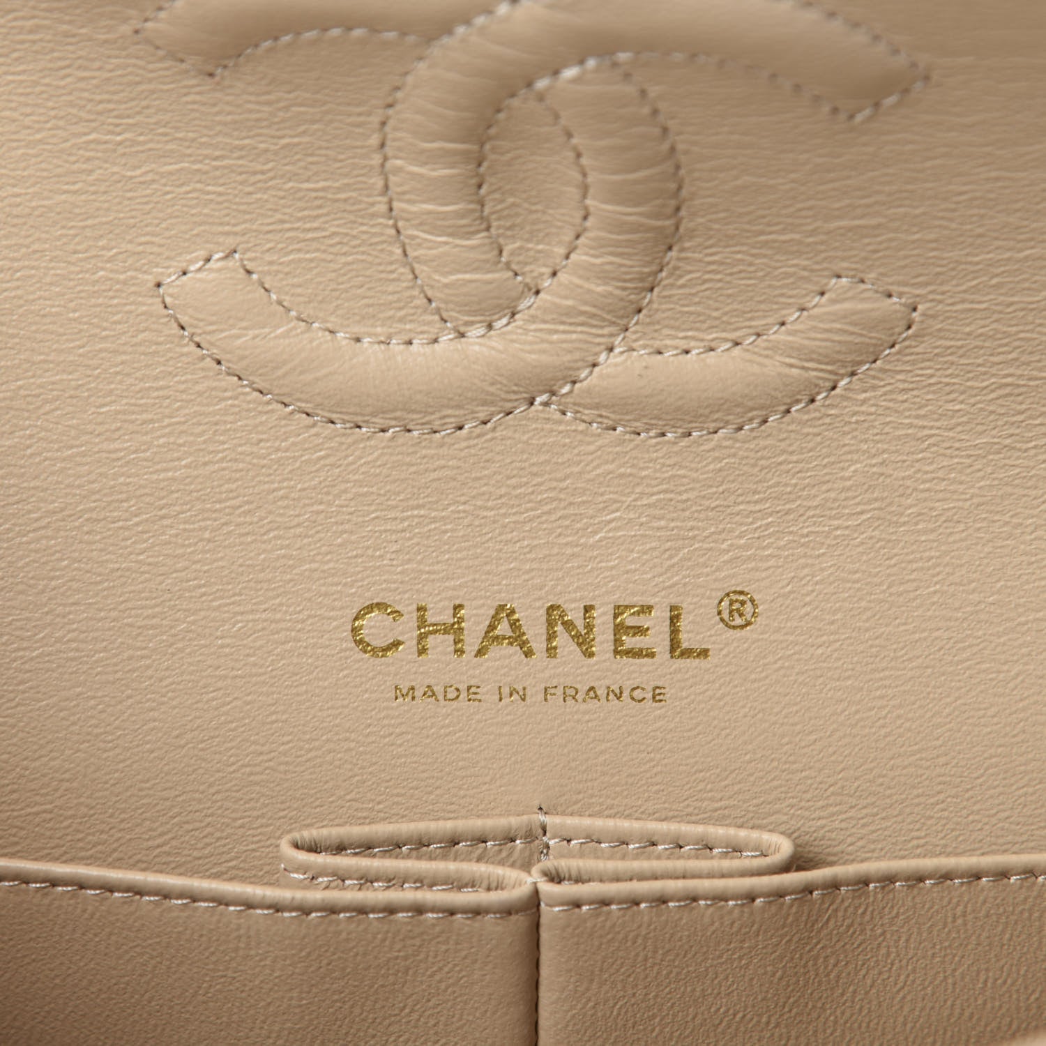 Chanel Caviar Quilted Medium Double Flap Beige Clair 8 of 11