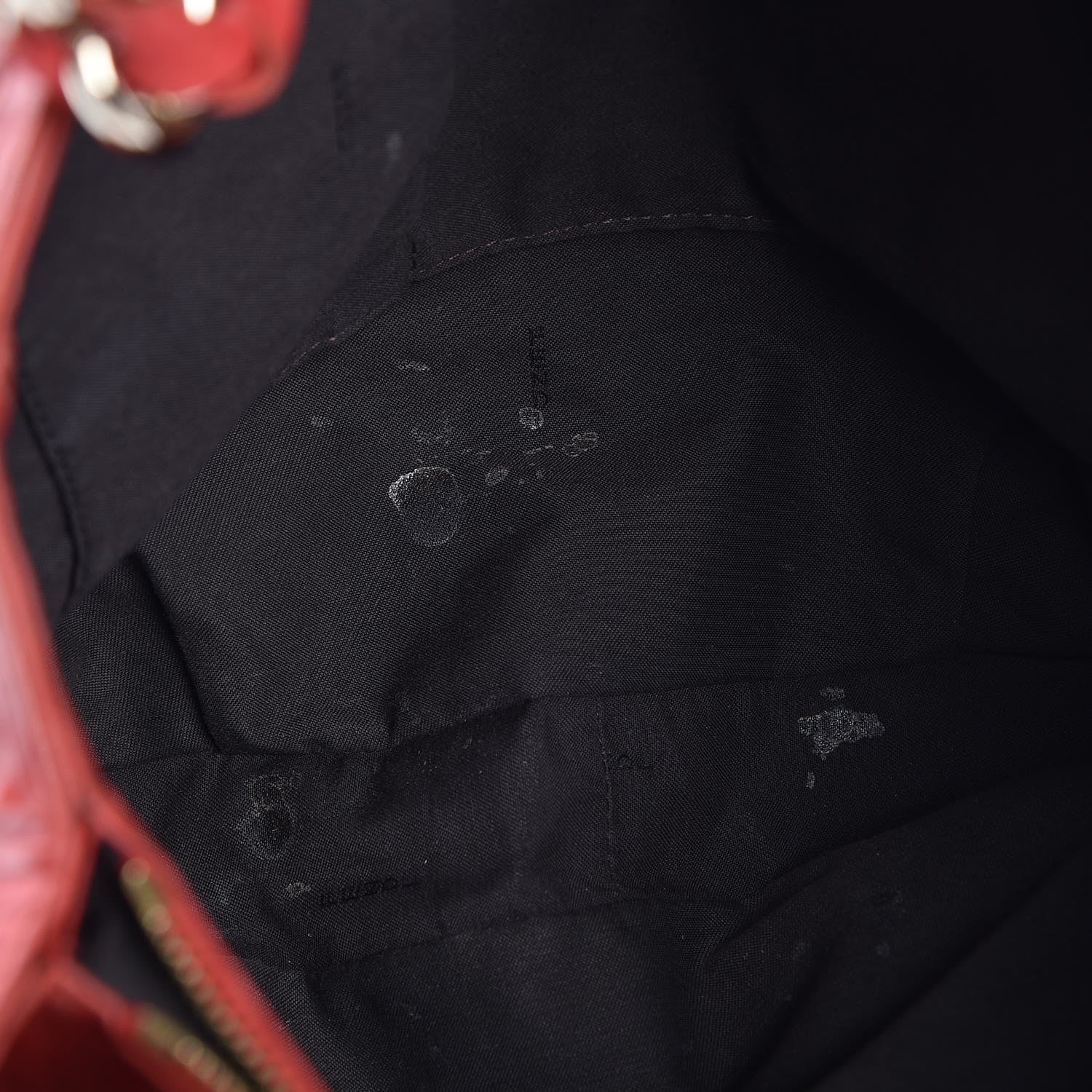 Fendi Crinkled Lambskin Mia Tote Red 12 of 12