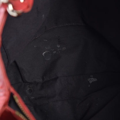 Fendi Crinkled Lambskin Mia Tote Red 12 of 12