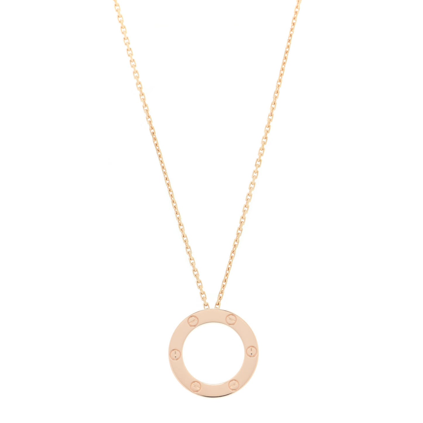 18K Pink Gold LOVE Pendant Necklace