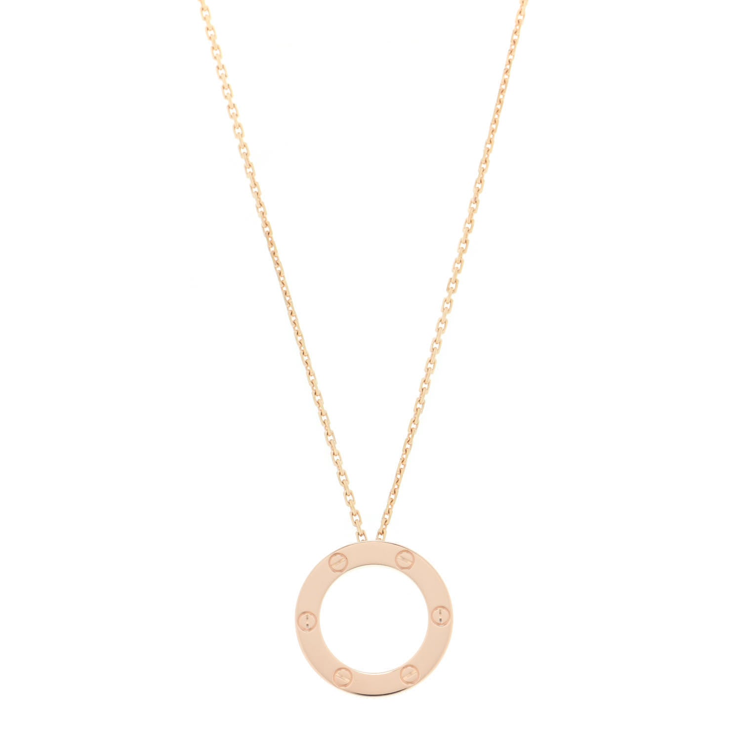 Cartier 18K Pink Gold LOVE Pendant Necklace 1 of 8