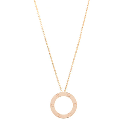 Cartier 18K Pink Gold LOVE Pendant Necklace 1 of 8