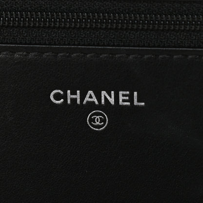 Chanel Lambskin Quilted Boy Wallet On Chain WOC Black 6 of 10