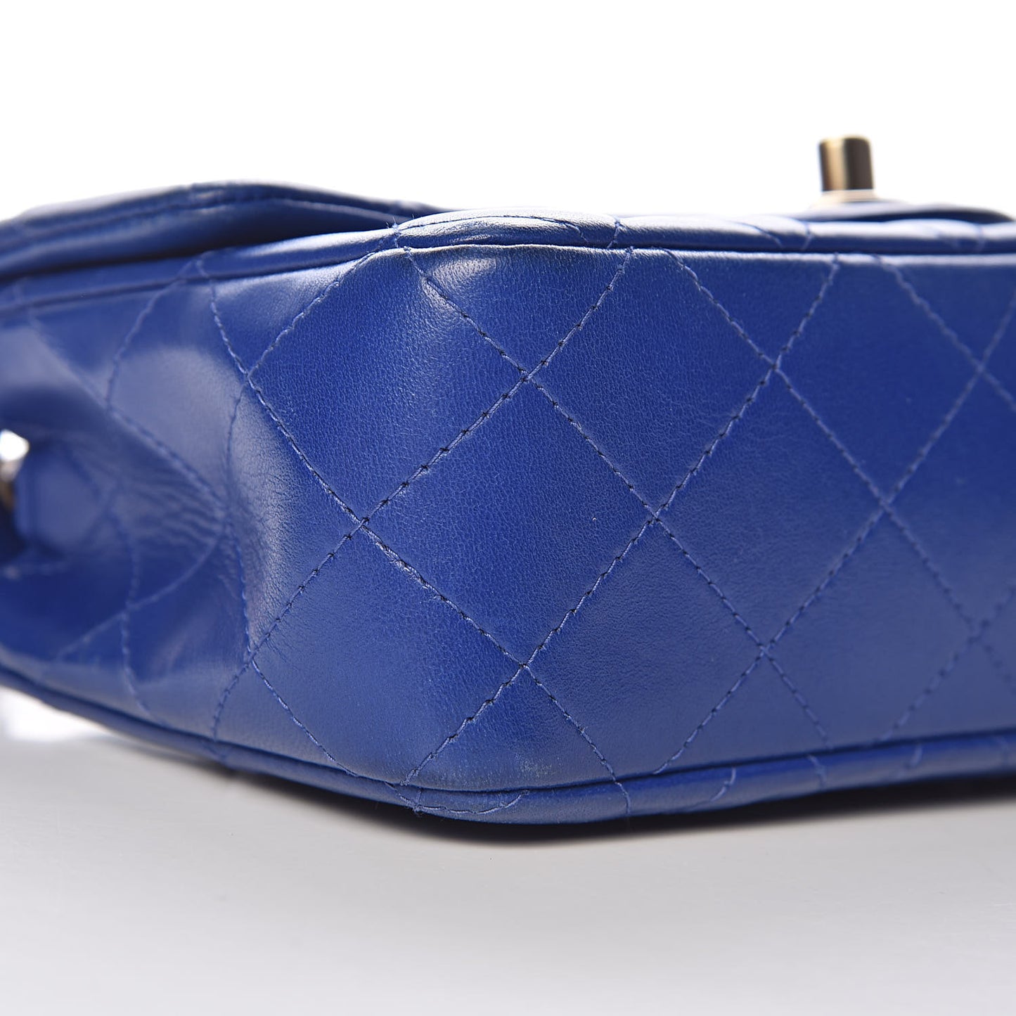 Lambskin Quilted Mini Rectangular Flap Royal Blue