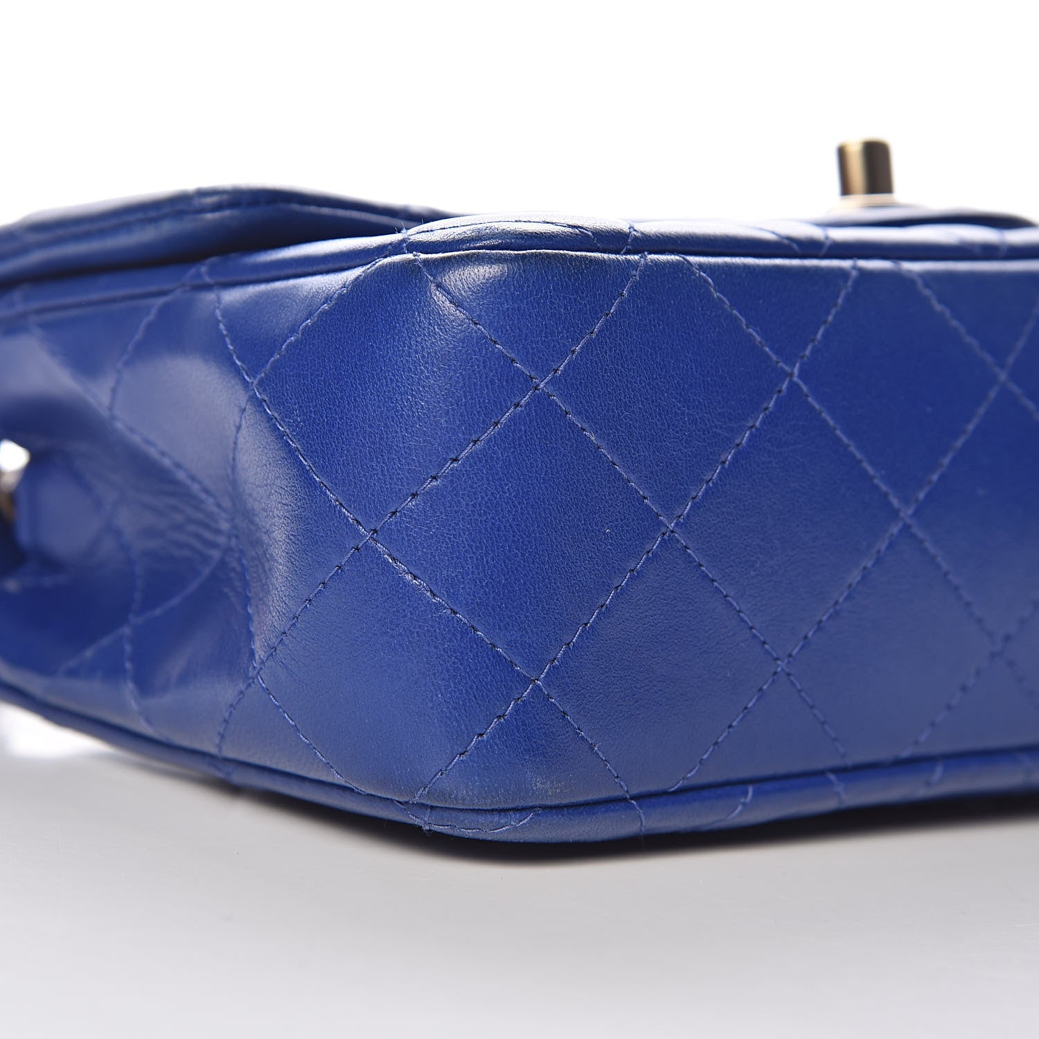 Chanel Lambskin Quilted Mini Rectangular Flap Royal Blue 12 of 17