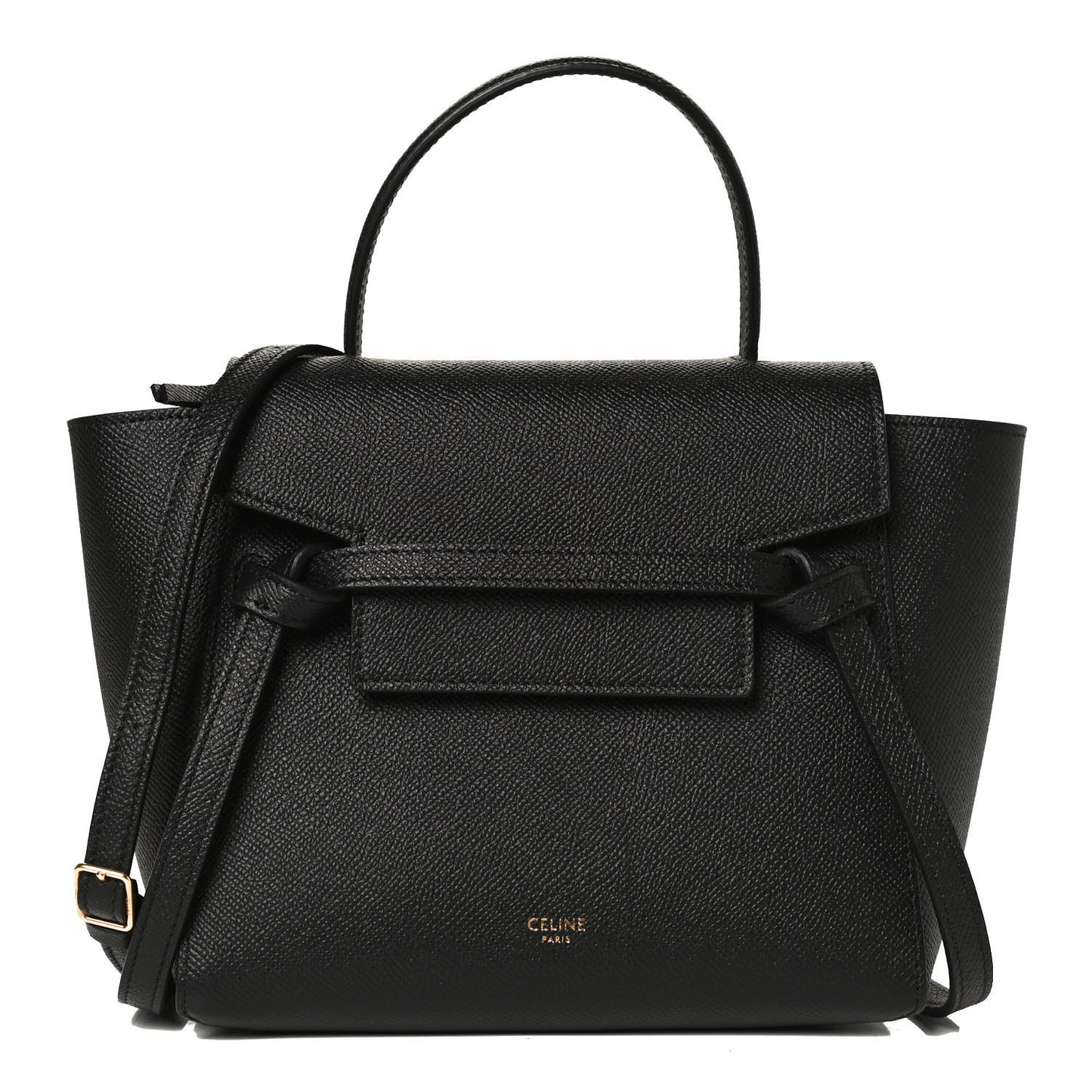 Grained Calfskin Nano Belt Bag Black