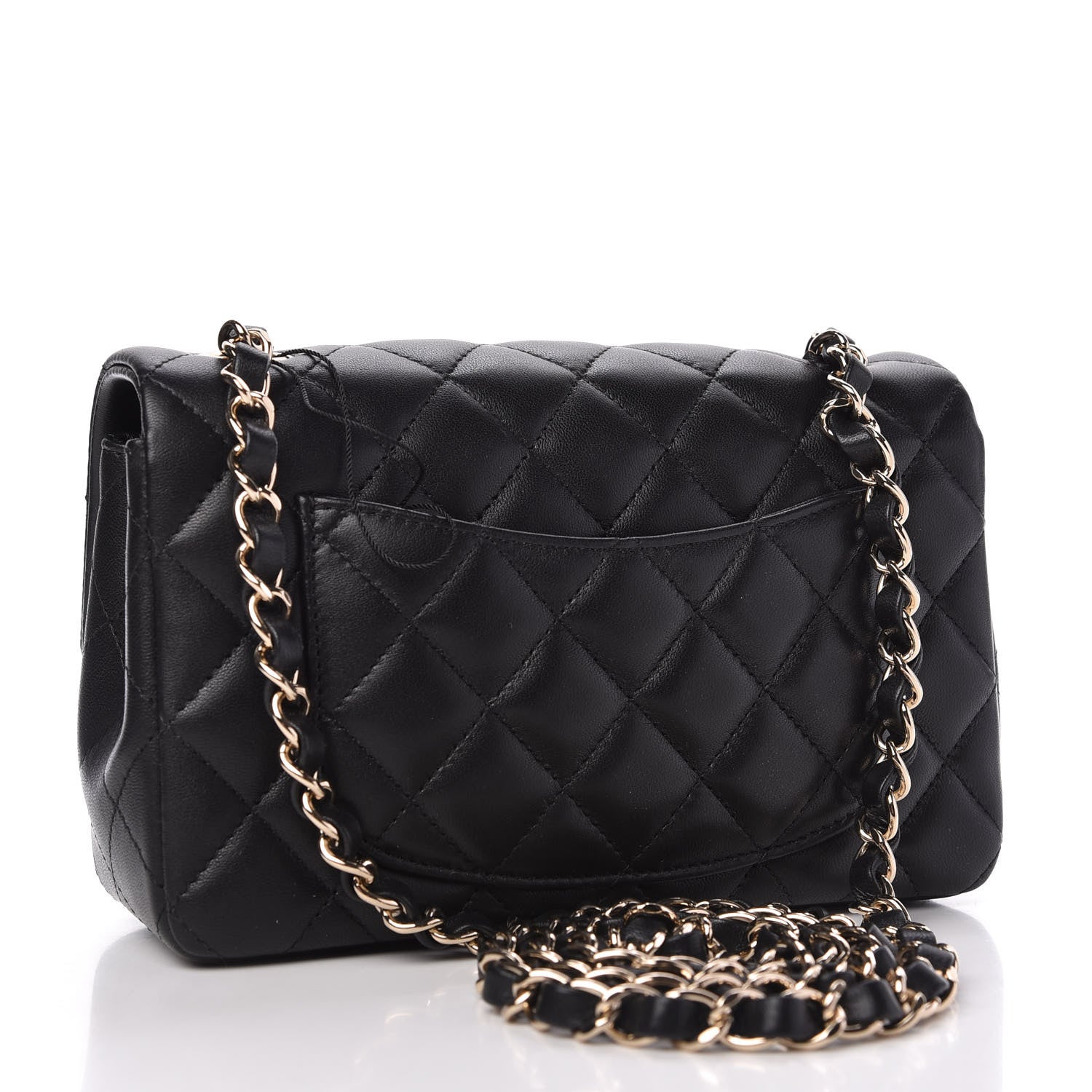 Chanel Lambskin Quilted Mini Rectangular Flap Black 3 of 12