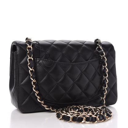 Chanel Lambskin Quilted Mini Rectangular Flap Black 3 of 12