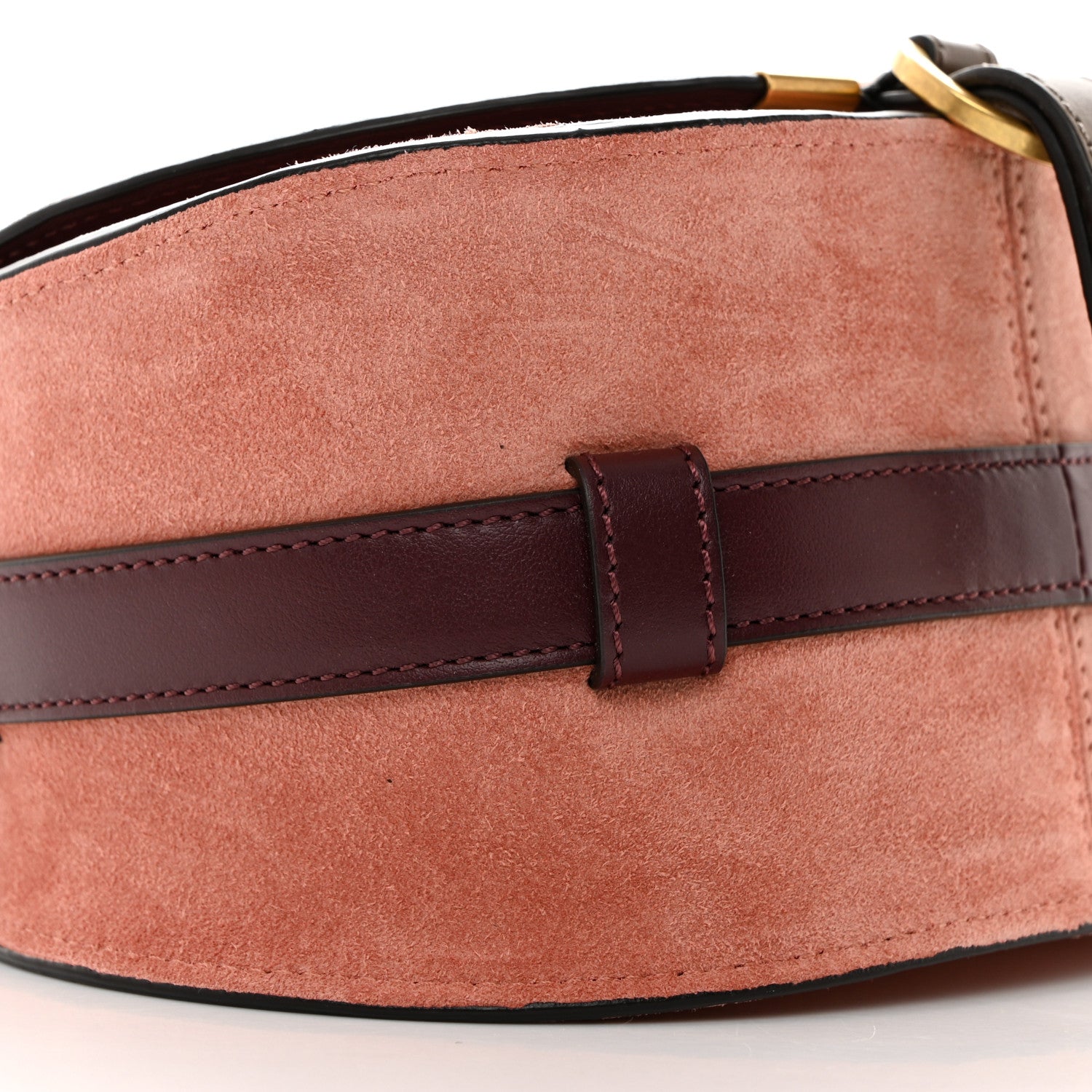 Chloe Suede Small Marcie Saddle Bag Canyon Rose 10 of 11