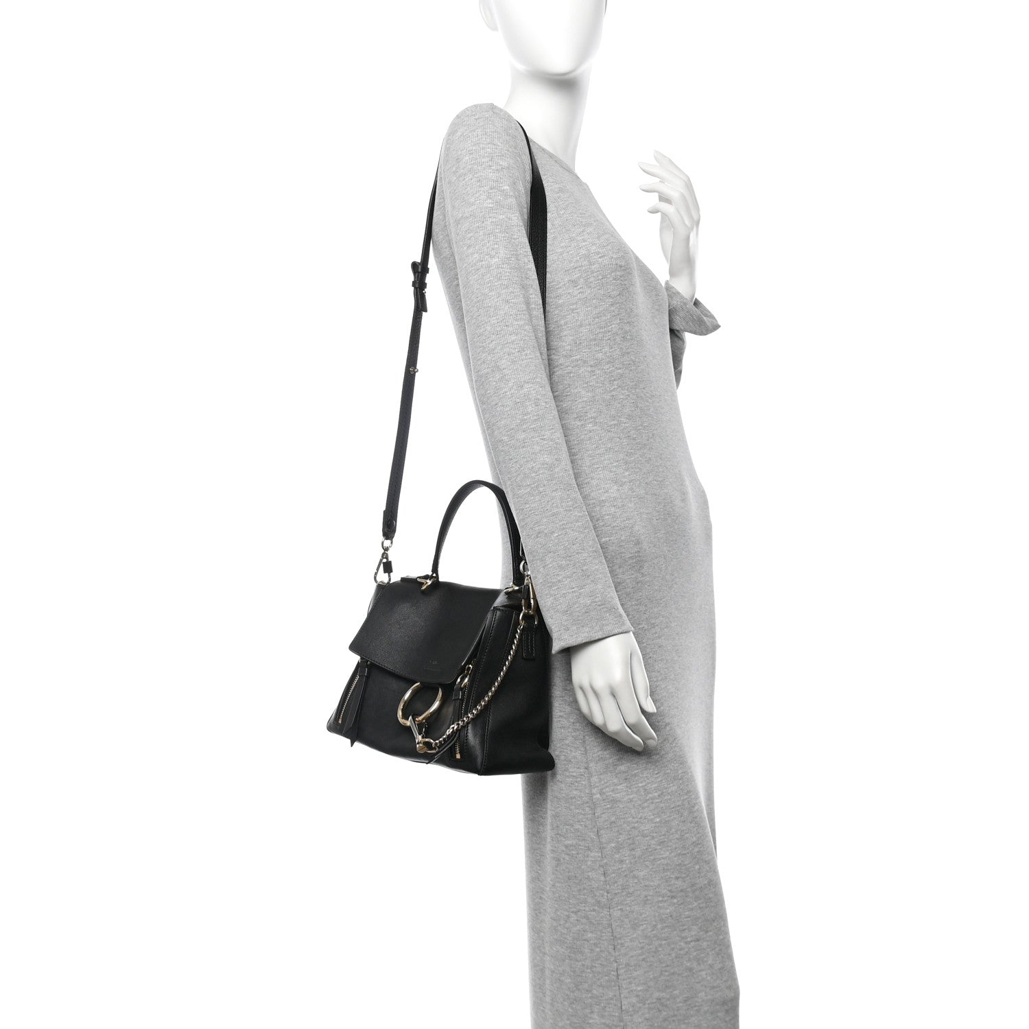 Chloe Calfskin Small Faye Day Shoulder Bag Black 2 of 18