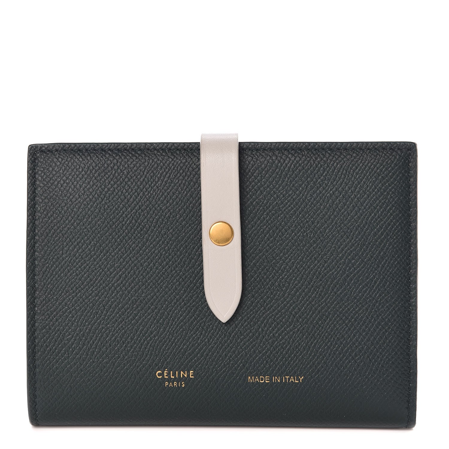 Celine Grained Calfskin Medium Multifunction Strap Wallet Amazone Chalk 1 of 7