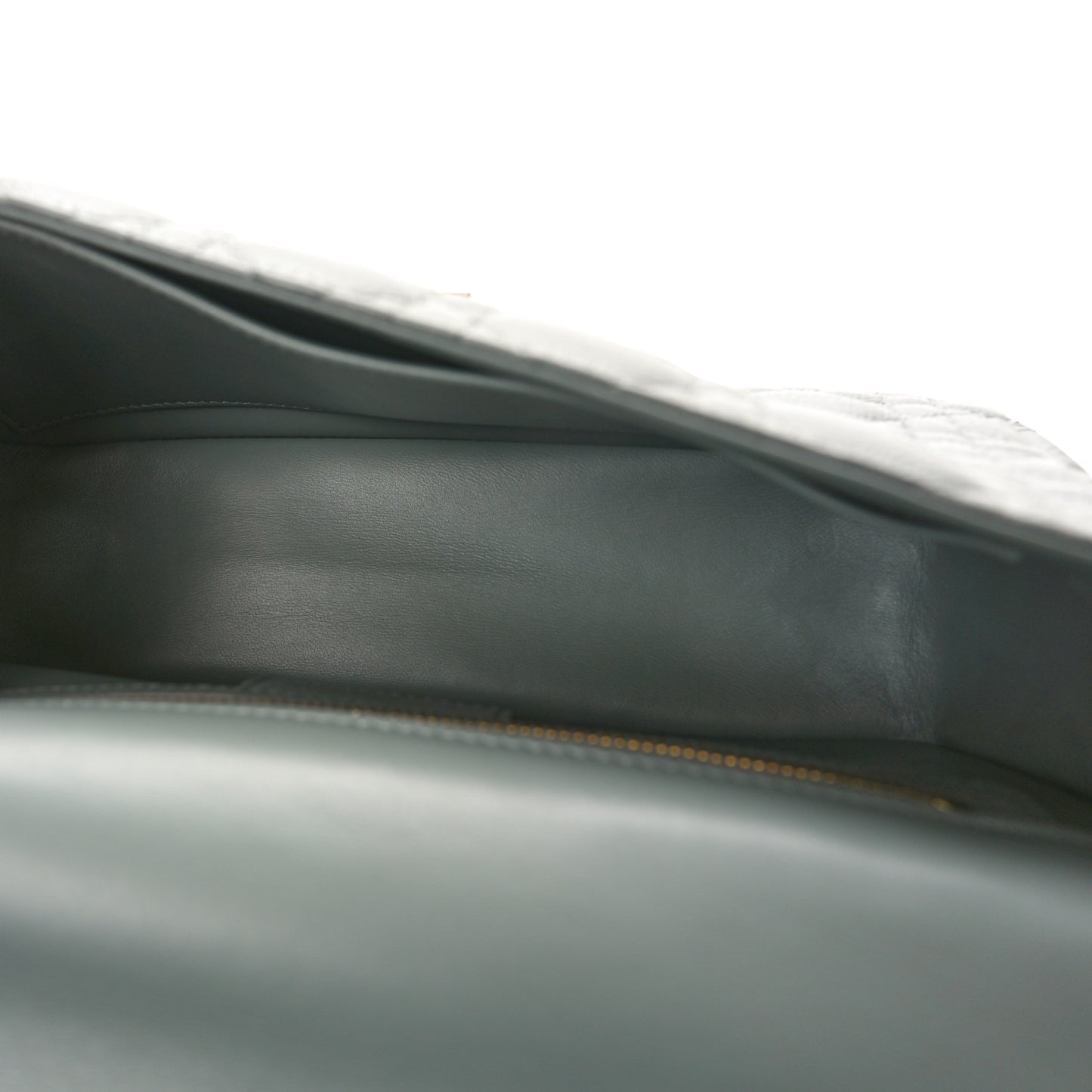 Calfskin Cannage Medium Caro Bag Ethereal Grey