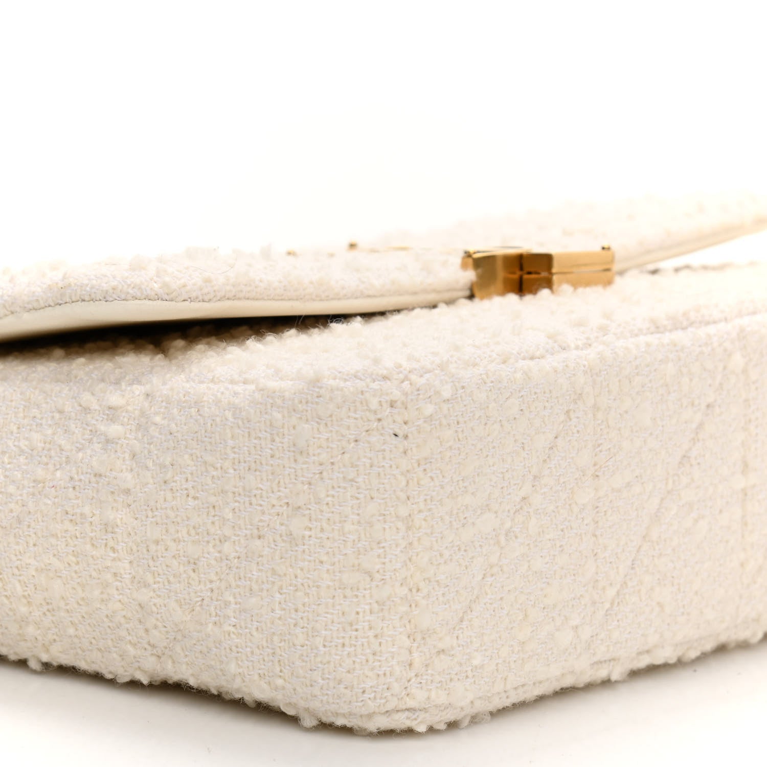 Saint Laurent Boucle Tweed Monogram Medium Jamie White 9 of 10