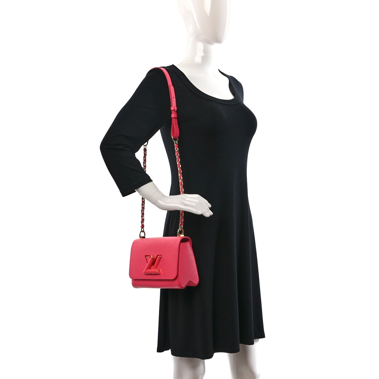 Louis Vuitton Epi Twist Shoulder Bag PM Dragon Fruit 2 of 8