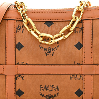 MCM Visetos Nappa Mini Delmy Chain Shoulder Bag Cognac 9 of 14