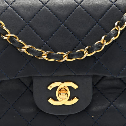 Chanel Lambskin Quilted Small Double Flap Navy 8 of 10