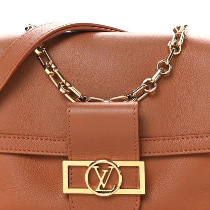 Louis Vuitton Smooth Calfskin Soft Dauphine MM Cognac 7 of 9