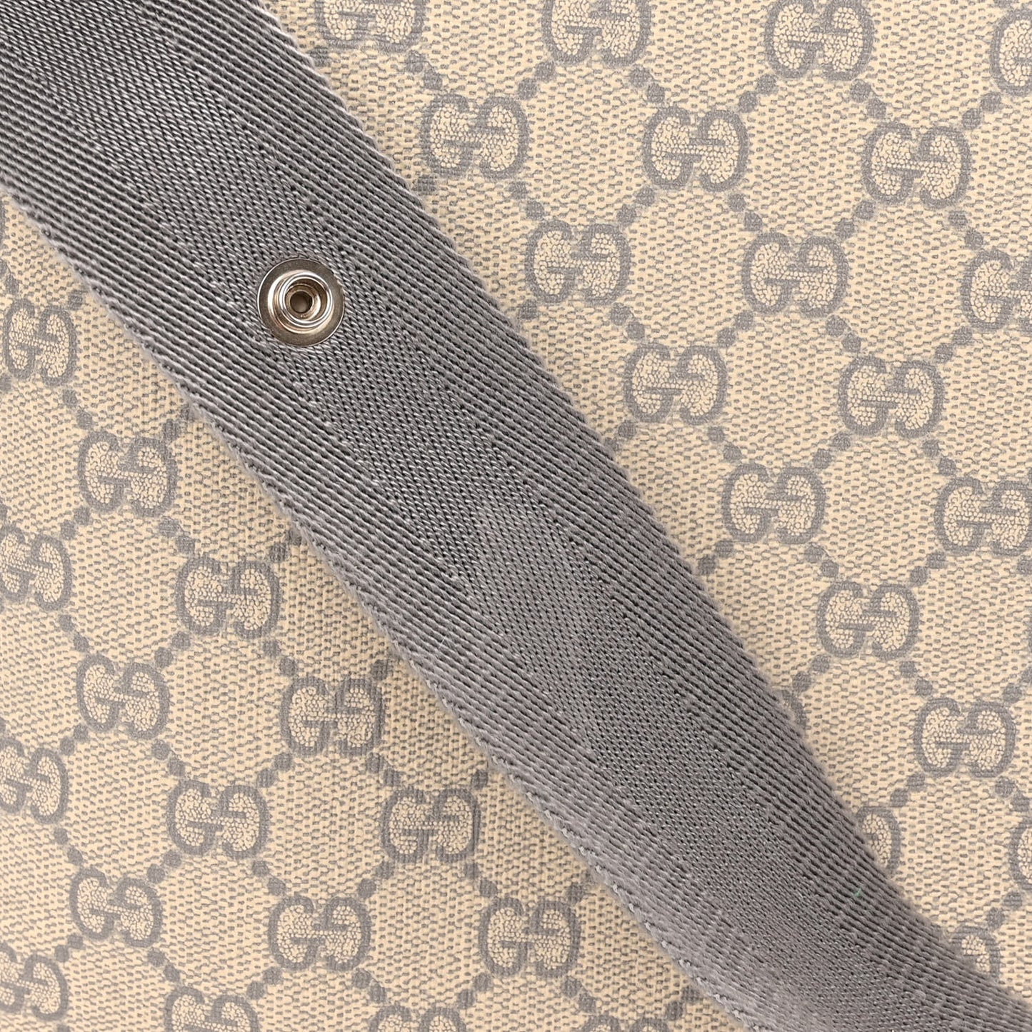 GG Plus Monogram Messenger Diaper Bag Ecru Grigio