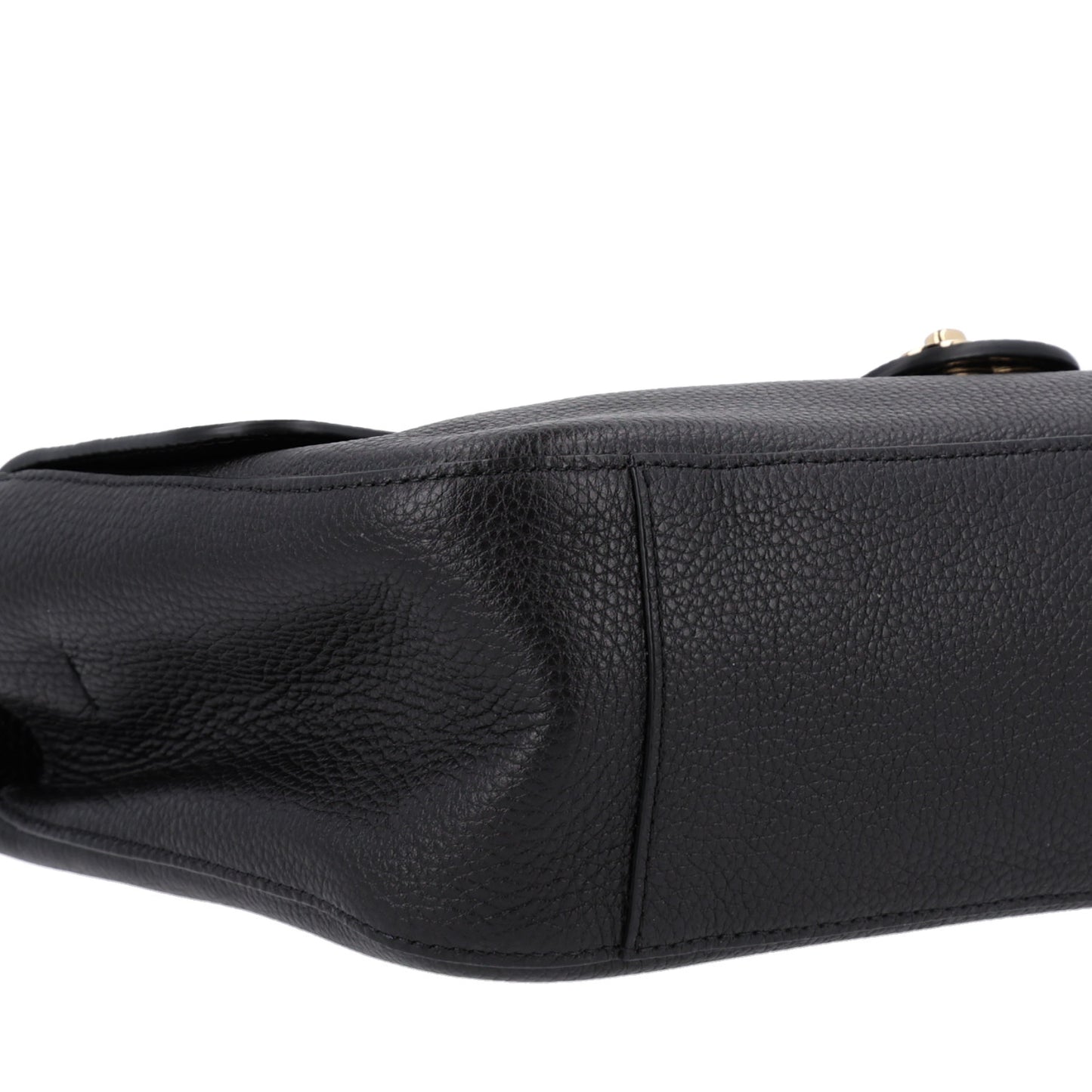 Grained Calfskin Small Souplissimo Maxi Flap Black