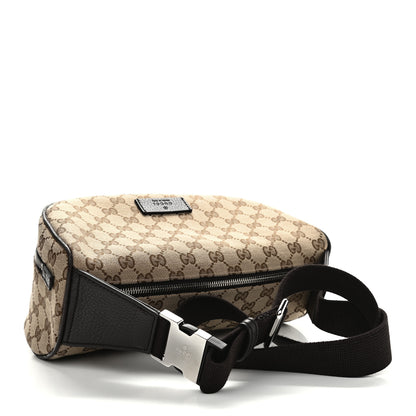 Gucci Monogram Dollar Calfskin Waist Pouch Beige Ebony Testa di Moro Marrone Scuro 3 of 9