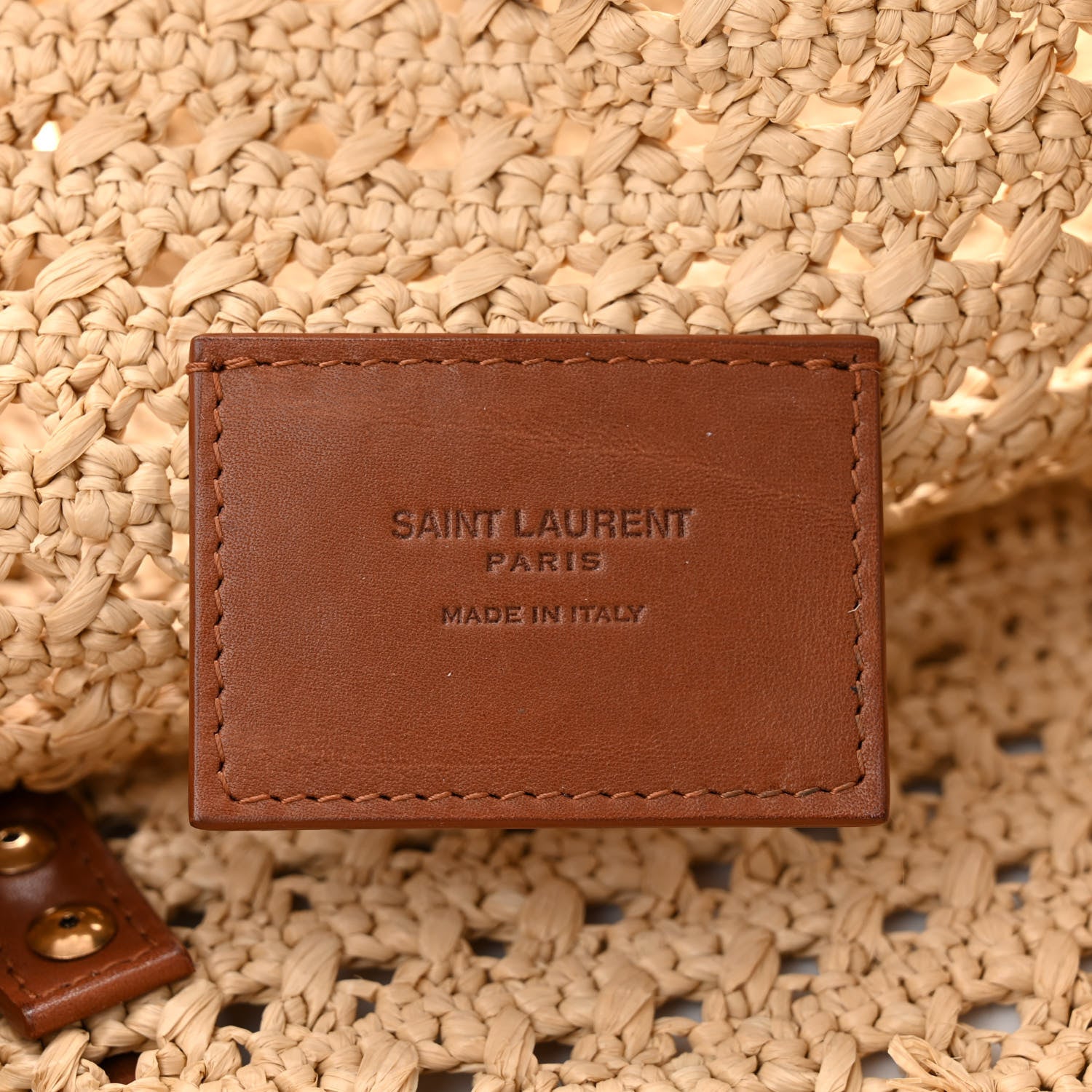 Saint Laurent Raffia Monogram Hobo Naturale 6 of 10