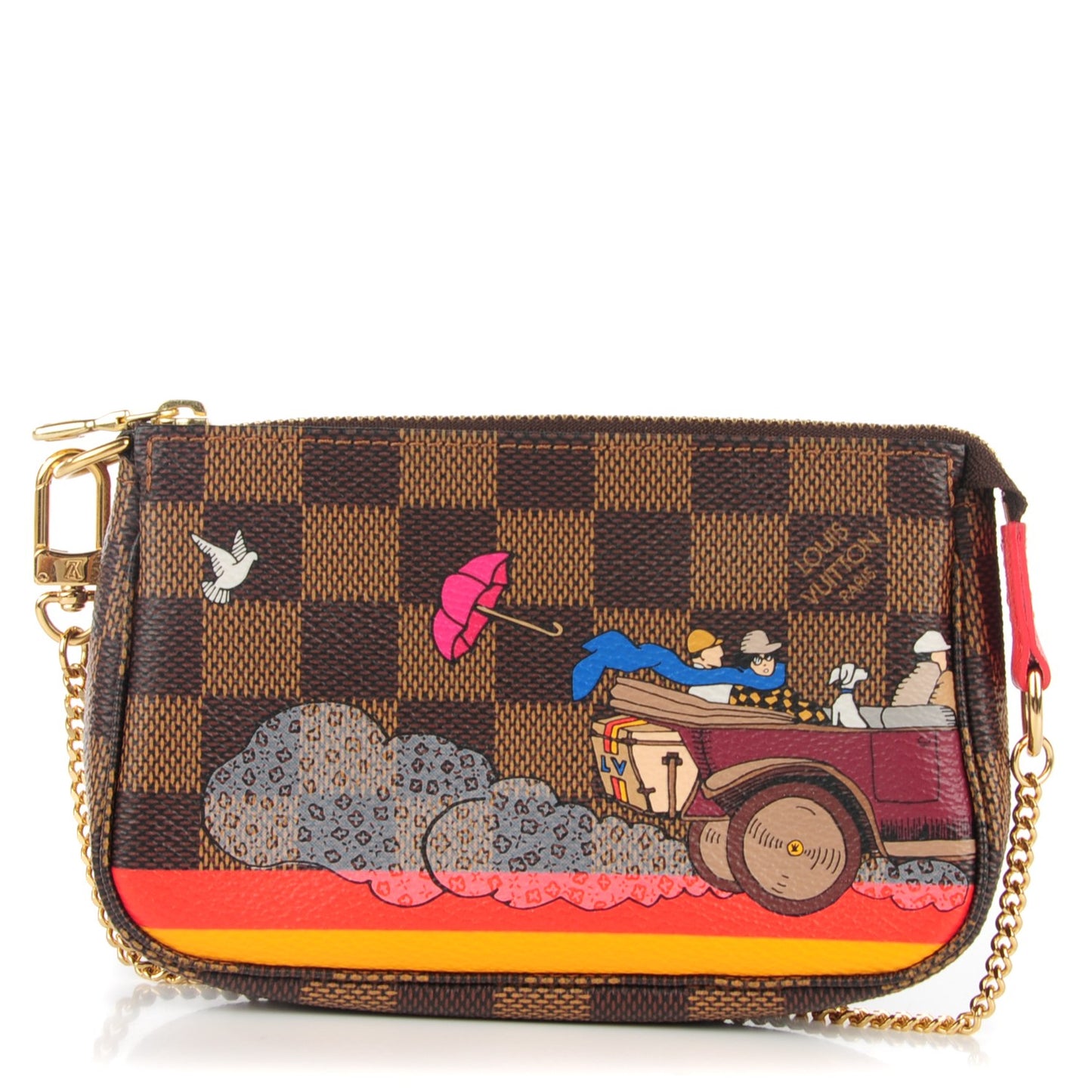 Damier Ebene 2015 Christmas Animation Mini Pochette Accessories
