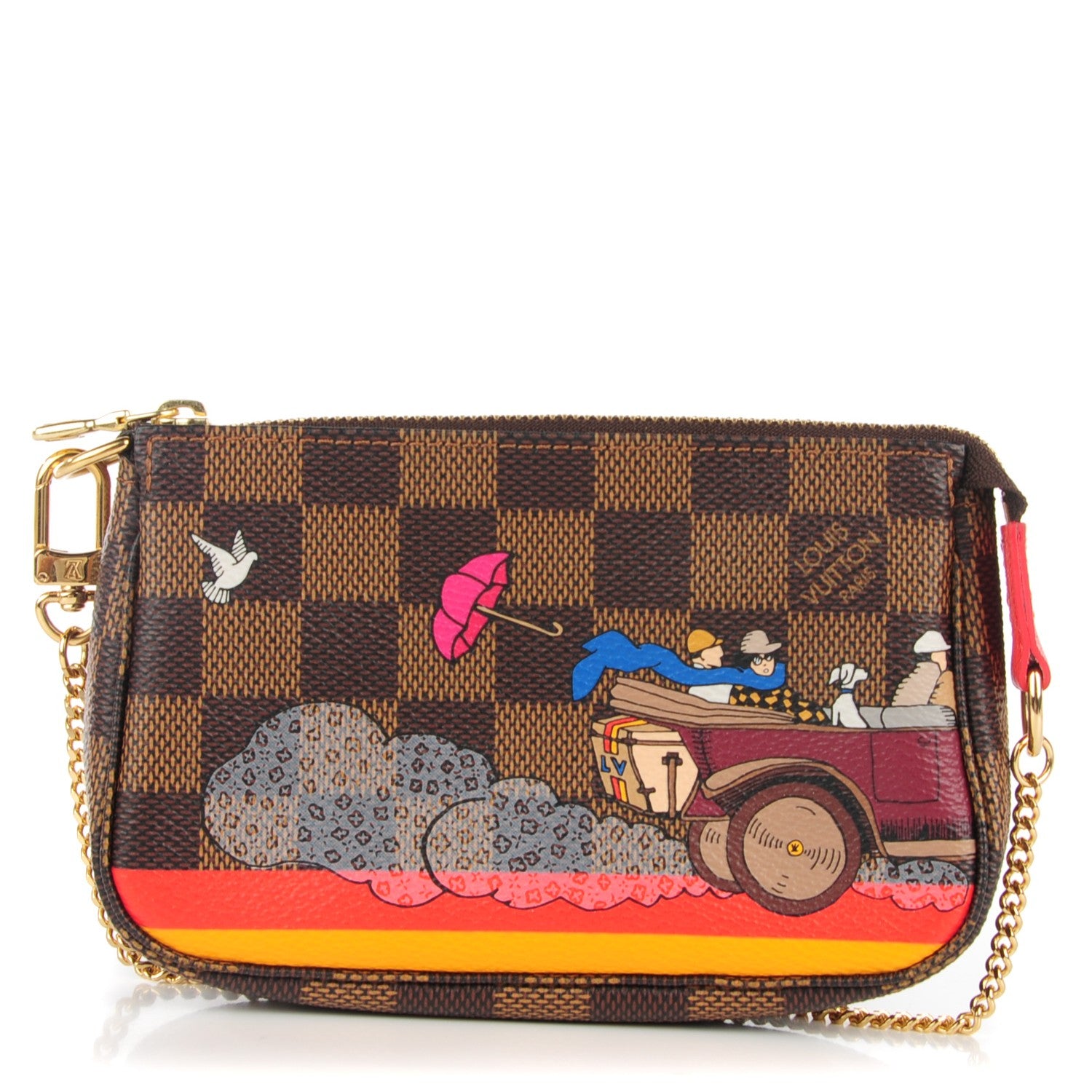 Louis Vuitton Damier Ebene 2015 Christmas Animation Mini Pochette Accessories 1 of 7