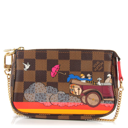 Louis Vuitton Damier Ebene 2015 Christmas Animation Mini Pochette Accessories 1 of 7