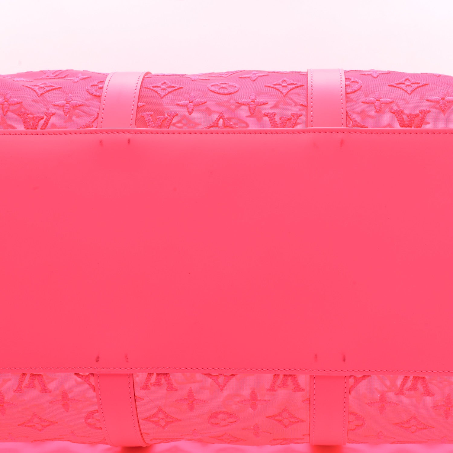 Louis Vuitton Monogram Fluo See Through Keepall Bandouliere 50 Rose 10 of 10