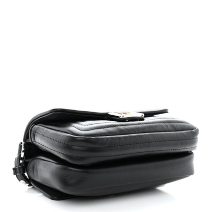 Fendi Shiny Nappa Trapuntata Micro Double Baguette Black 4 of 11