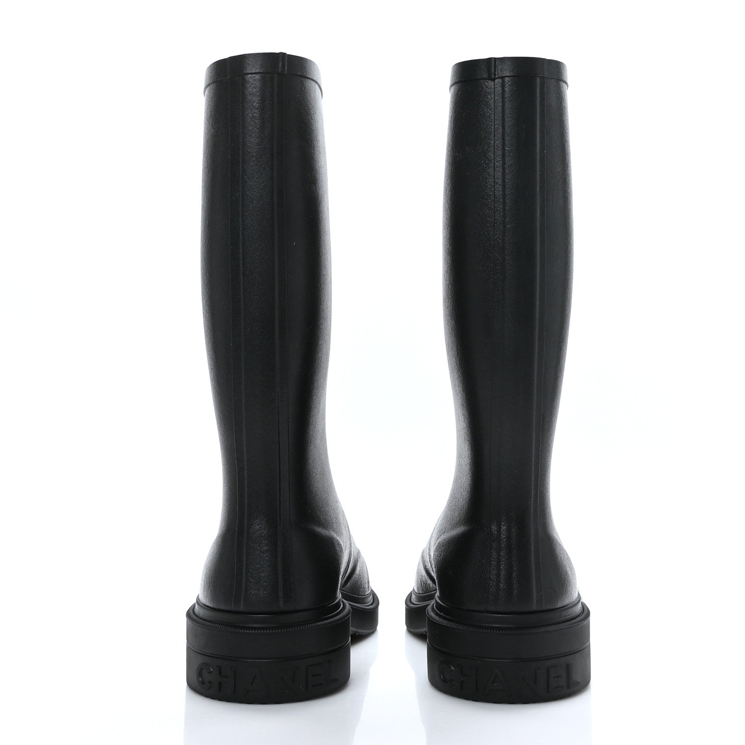 Chanel Caoutchouk CC High Boots 42 Black 5 of 7