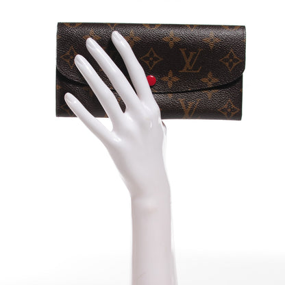 Louis Vuitton Monogram Emilie Wallet Red 2 of 8
