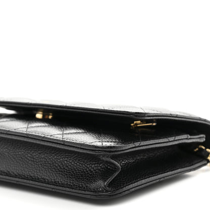 Chanel Caviar Quilted Wallet On Chain WOC Black 11 of 12