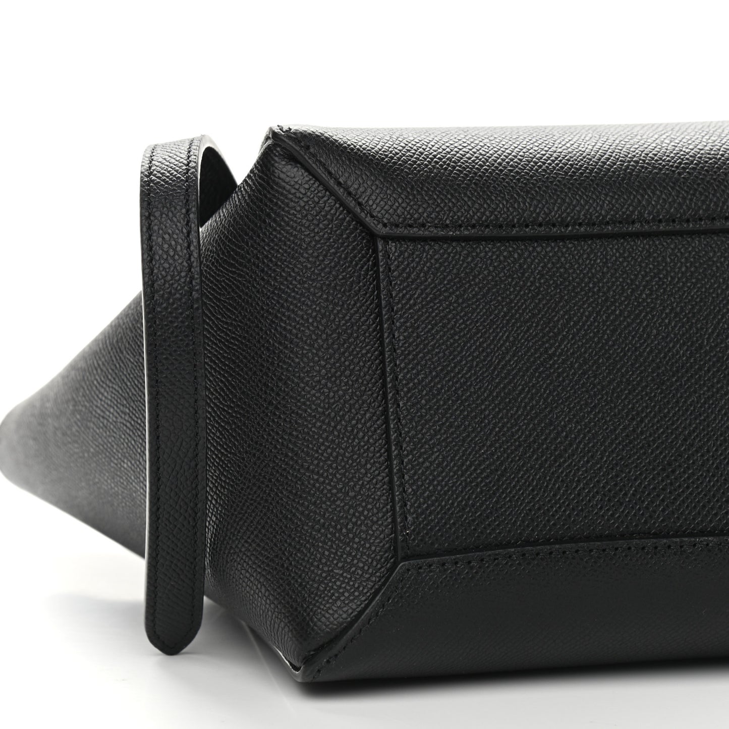 Grained Calfskin Micro Belt Bag Black