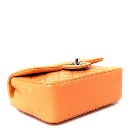 Chanel Lambskin Quilted Mini Rectangular Flap Orange 4 of 11