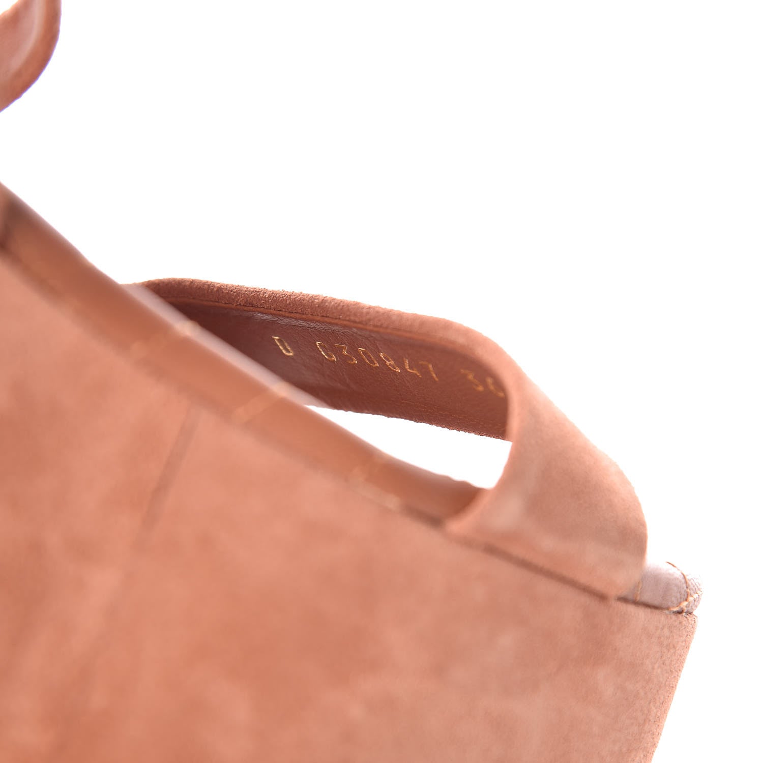 Chanel Suede Calfskin Platform Wedge Sandals 36.5 Brown 8 of 8
