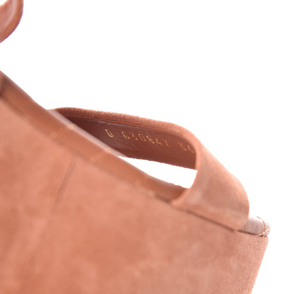 Chanel Suede Calfskin Platform Wedge Sandals 36.5 Brown 8 of 8