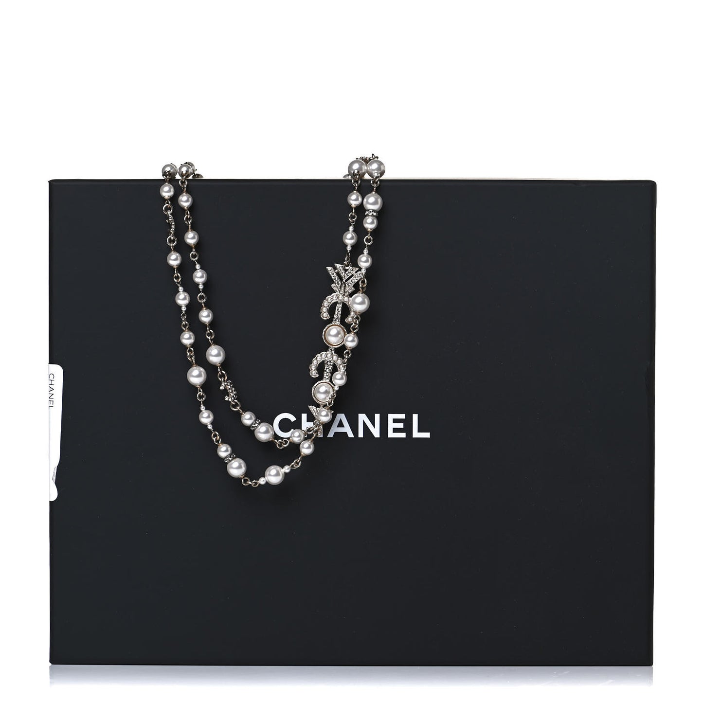Pearl Crystal Queen of France Multi Strand Necklace Gold