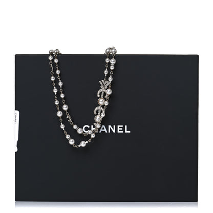 Chanel Pearl Crystal Queen of France Multi Strand Necklace Gold 5 of 5