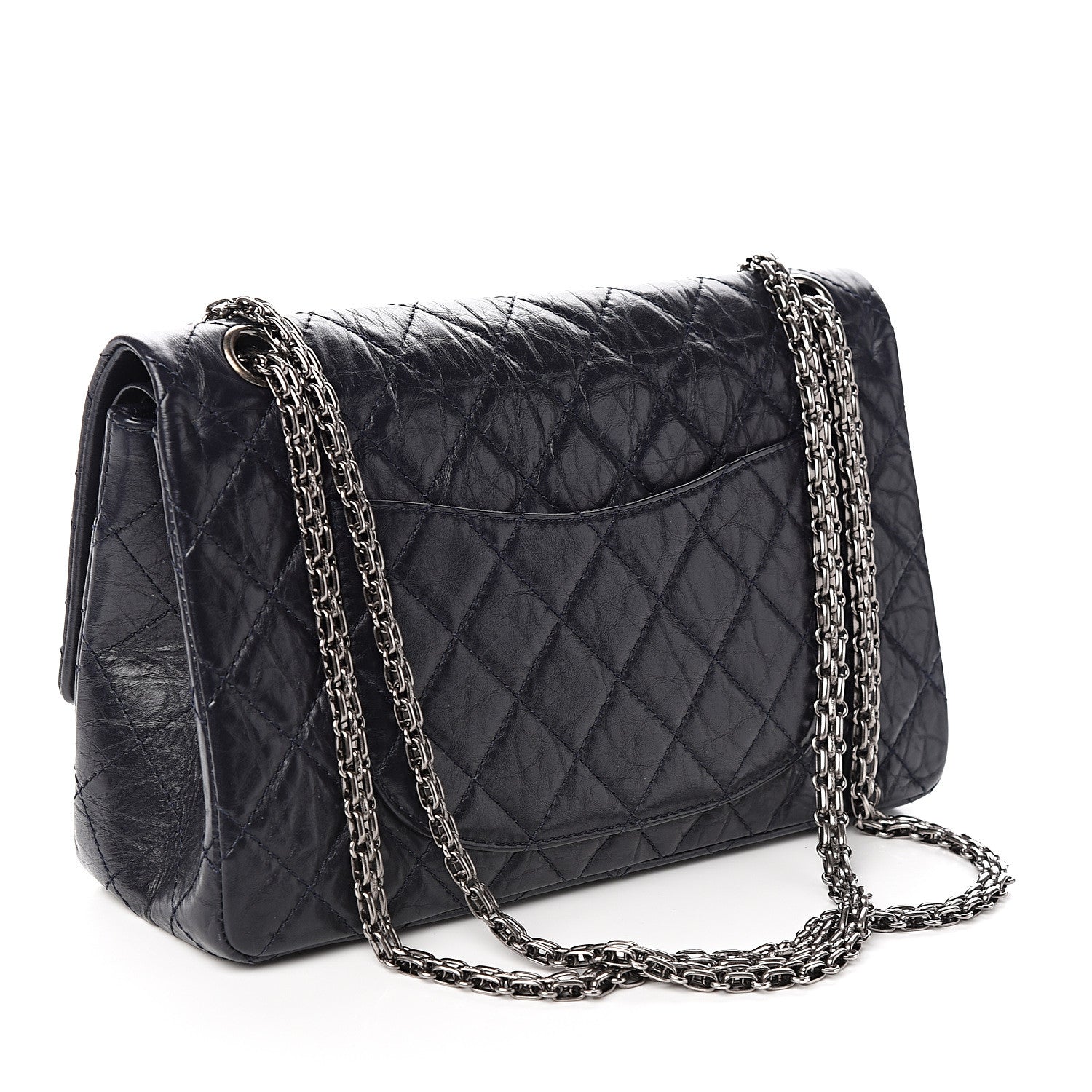 Chanel Aged Calfskin Quilted 2.55 Reissue 226 Flap Navy Blue 2 of 9